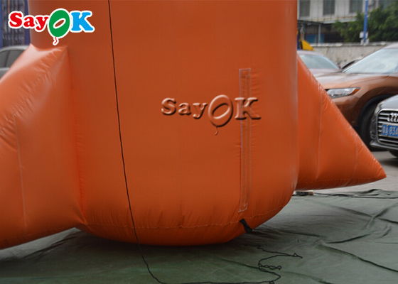 Pomarańczowy nadmuchiwany łuk wejściowy z PVC do promocji reklam na imprezy
