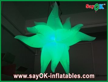 Fioletowy Zielony Ognioodporne Giant Nadmuchiwane Gwiazdy LED Light Do Dekoracji Party