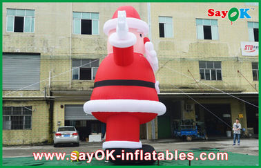 Outdoor Gigantyczne nadmuchiwane dekoracje świąteczne Pontony Święty Mikołaj dla Chrismas