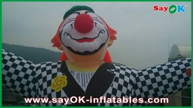Dostosowane komercyjne Vivid nadmuchiwane maskotki Clown z nadrukiem logo