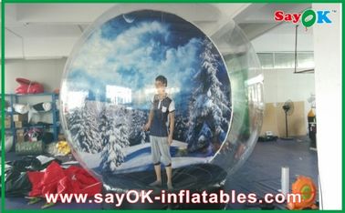 Nadmuchiwana śnieżna kula / przezroczysta dmuchawa Chrismas Snow Globe Bubble Dia 5M