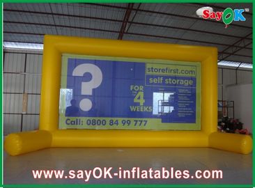 Air Screen Outdoor Yellow Inflatable Movie Screen Billboard reklamowy z trwałą plandeką PCV