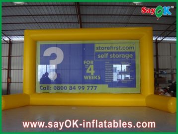Air Screen Outdoor Yellow Inflatable Movie Screen Billboard reklamowy z trwałą plandeką PCV