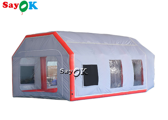 Nadmuchiwany namiot roboczy Szary szczelny nadmuchiwany namiot Samochodowa kabina lakiernicza Wodoodporna anty UV