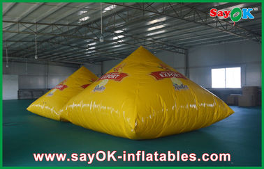 Gold 2m Custom Inflatable Products Pyramid With 0.4mm PVC Do reklamy