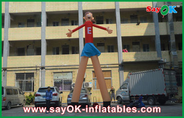 Nadmuchiwany machający człowiek czerwony kreskówka reklama tancerze powietrzni drukowanie atrakcyjne 5m wysokości do supermarketu