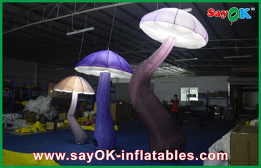 Atrakcyjne 3m nadmuchiwane oświetlenie LED Mushroom 190T Nylon dla zaangażowania
