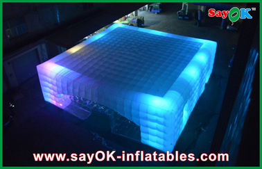 Nadmuchiwany klub nocny OEM Led Cube Gigantyczny nadmuchiwany namiot powietrzny na targi, 14 x 14 m