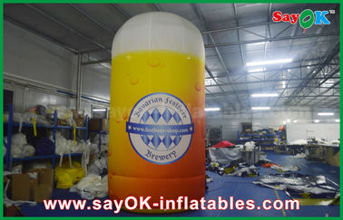 4m Niestandardowe nadmuchiwane produkty Nadmuchiwana butelka / kubek w kształcie litery U Niestandardowy drukowany model reklamowy