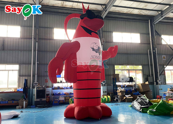 Nadmuchiwany model czerwonego zwierzęcia z gigantycznym homarem z 2-letnią gwarancją