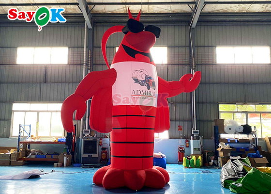 Nadmuchiwany model czerwonego zwierzęcia z gigantycznym homarem z 2-letnią gwarancją