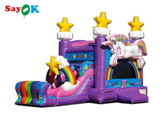 Nadmuchiwany zamek ze zjeżdżalnią Nadmuchiwany jednorożec Bounce House Jumper Slide Party Rental Unicorn Kid Zone Wet Dry Combo