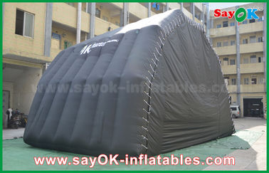 Idź na zewnątrz nadmuchiwany namiot 8m płaszcz z PVC nadmuchiwany namiot powietrzny pokrywa sceniczna namiot kopułowy na pokaz w kolorze czarnym