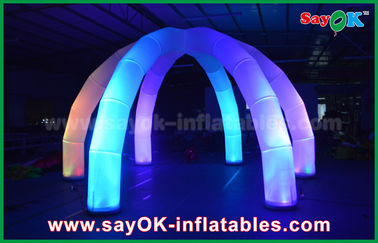 Łuk do ślubu DIA 5m LED Light Archway Nadmuchiwany łuk z 6 nogami Multicolor Nylon Cloth