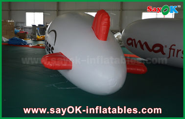 0.2mm PVC Niestandardowe Logo Nadmuchiwany Balon Helowy 5m Samolot Helowy Zeppelin