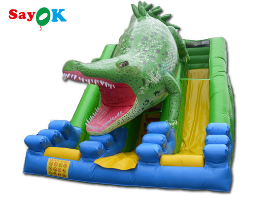 Nadmuchiwana śliska zjeżdżalnia komercyjna duża motyw krokodyla nadmuchiwana zjeżdżalnia dla dzieci