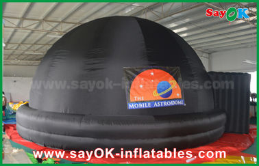 6m Namiot czarny nadmuchiwany namiot planetarny Dome z nadrukiem logo