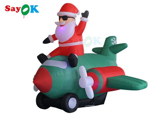 Oxford Tkanina Nadmuchiwany Stary Człowiek LED Boże Narodzenie Święty Mikołaj Latający Samolot Dmuchający