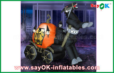 Black Oxford Cloth Halloween Yard Nadmuchiwane dekoracje Motocykl nadmuchiwany kształt