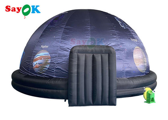 Dostosowany drukowany nadmuchiwany namiot kopułowy z czarną projekcją planetarium do wyświetlania nauki