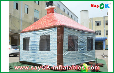 Dostosowany 5 x 4m PVC Giant Inflatable House Bar Plub Z Window / Chimney