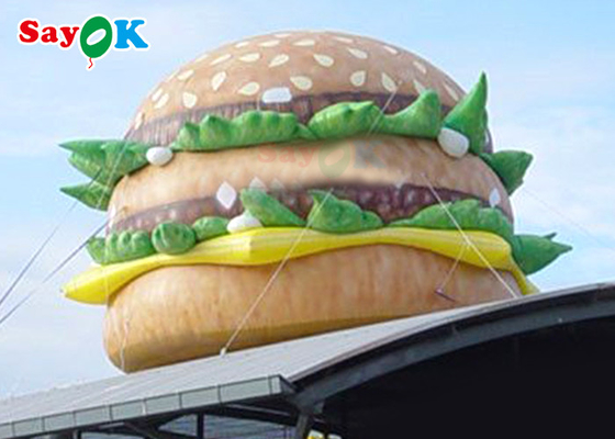 Odporna na promieniowanie UV nadmuchiwana dekoracja sklepu z hamburgerami o długości 10 stóp