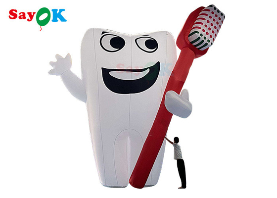 Biały 6m Naduchany postacie kreskówkowe Zęby olbrzymie Produkty promocyjne Naduchany model