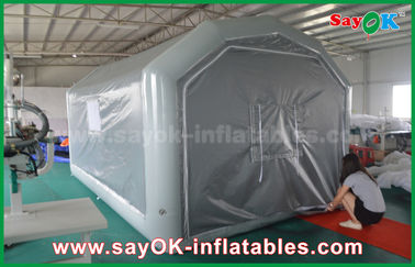 10 x 5 m Szare niestandardowe produkty dmuchane PVC Nadmuchiwane kabiny lakiernicze do natryskiwania samochodów