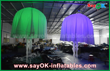 Biały Club Bar Inflatable Lighting Decoration Jellyfish Nylon Cloth For Party
