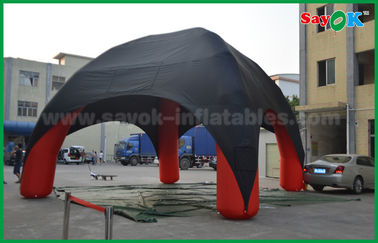 Nadmuchiwany namiot kopułowy Czerwony / czarny pająk Nadmuchiwany namiot kopułowy 4 nogi z tkaniną Oxford Ognioodporny
