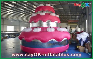 Red promocyjnych niestandardowych dmuchanych produktów Giant Cake Party / Urodziny dekoracji