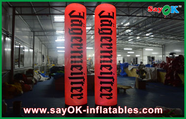 Reklama Inflatable Lighting Pillars / Columns Balloon With Logo Printing