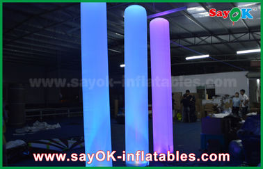 3m wysokości tkaniny nylonowej Nadmuchiwane oświetlenie dekoracji kształt filaru dla reklamy
