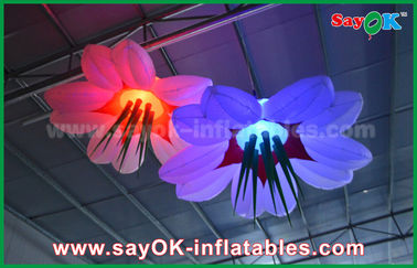 LED Hang Flower Inflatable Lighting Decoration Nylon Cloth do reklamy / imprezy