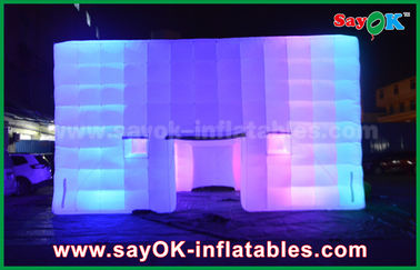 namiot nadmuchiwany Nadmuchiwany namiot nadmuchiwany na zewnątrz z powłoką PVC Giant Cube ze światłem zmieniającym kolor / dmuchawą powietrza