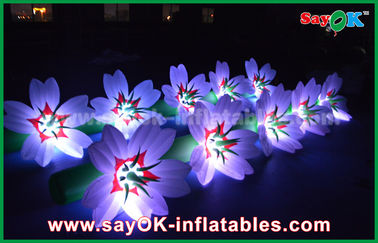 5m biały długi materiał z nylonu LED Flower Chain Inflatable Light Decoration