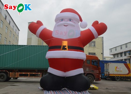 Rozrywka 6m PVC nadmuchiwane świąteczne dekoracje dziedzińca Świętego Mikołaja