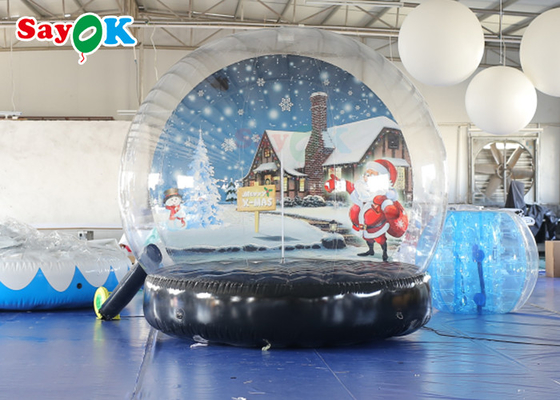 Świąteczny rozmiar ludzki Gigantyczna dmuchana kula śnieżna Transparent Globe Ball Photo Booth
