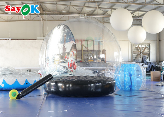 Świąteczny rozmiar ludzki Gigantyczna dmuchana kula śnieżna Transparent Globe Ball Photo Booth