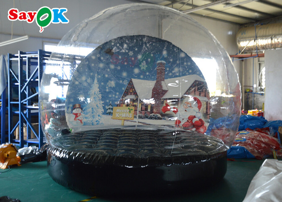 Świąteczna kula śnieżna Crystal Ball Nadmuchiwany namiot bąbelkowy Drukowanie w tle