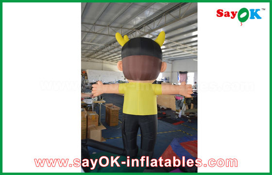 Nadmuchane postacie z kreskówek Oxford Tkanina Nadmuchane postacie z kreskówek Żółty chłopiec Dzieci do reklamy
