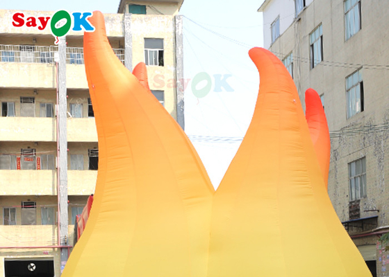 Dekoracja wydarzeń 5m Model płomienia nafalowalnego z światłem LED Nafalowalne balony reklamowe