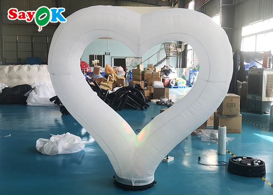 Gigantyczny Nadmuchiwany Balon Dekoracje Ślubne Love Heart Model Ze Światłem