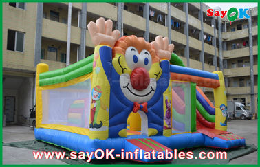 0.55mm PVC Clown Inflatable Bounce Jumping Jumping Kinds Happy Bouncer Castle For Children