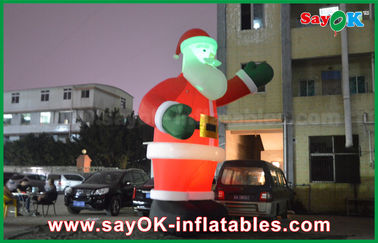 Nadmuchiwany wysoki mężczyzna nadmuchiwany nadmuchiwany tancerz powietrza dekoracja świąteczna święty mikołaj czerwony kolor na wydarzenie