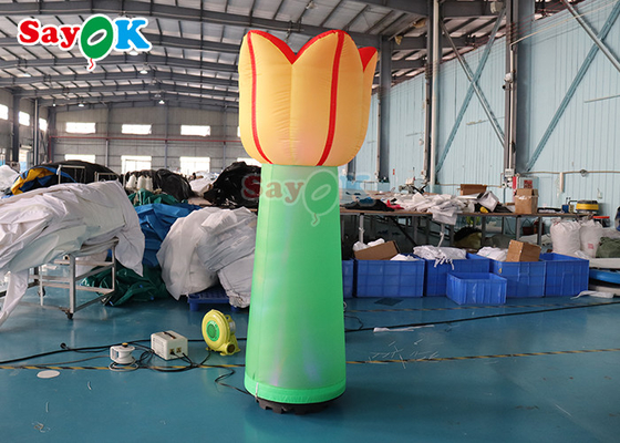 Giant 3d nadmuchiwane oświetlenie LED kwiatowe zabawki niestandardowe modelowanie reklam kwiatowych roślin grzybowych