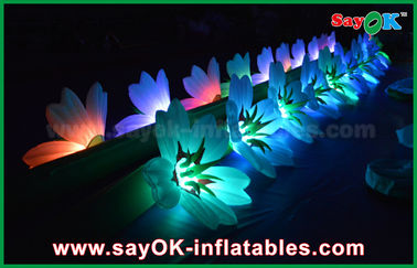 Duże nadmuchiwane oświetlenie dekoracji nadmuchiwany kwiat weselny z oświetleniem LED do dekoracji