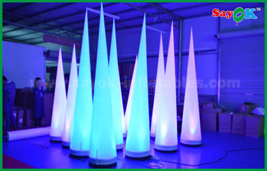 2.5m / 3mH Oświetlenie LED nadmuchiwane oświetlenie dekoracji stożek w kształcie na imprezy / reklamy