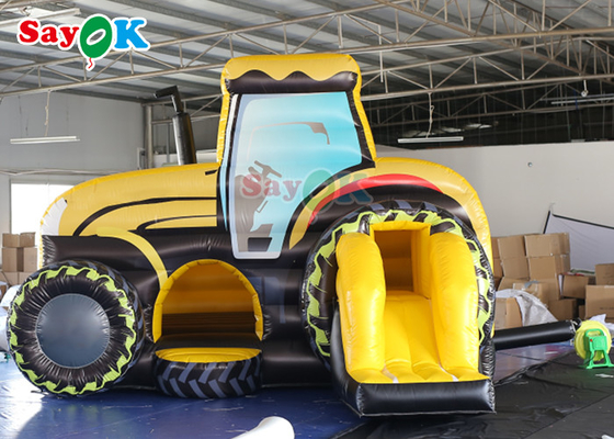 Druk cyfrowy Nadmuchiwany traktor Bounce House z basenem z piłeczkami Blow Up Bouncer