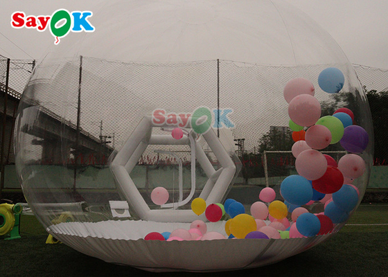 Kids Party Clear Igloo Dome Nadmuchiwany namiot bąbelkowy do wynajęcia Kryształowy nadmuchiwany dom z balonami
